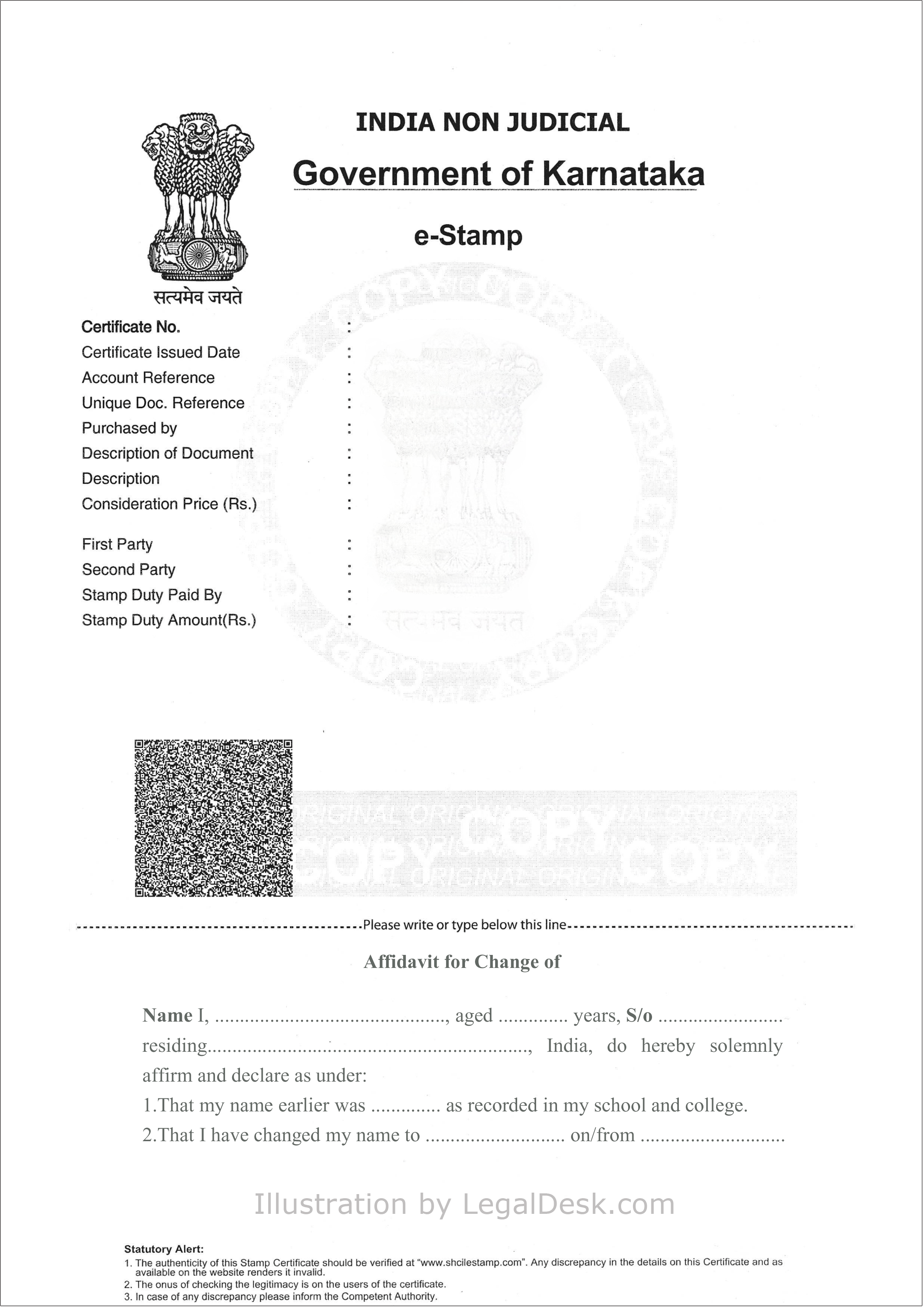 affidavit of name change sample